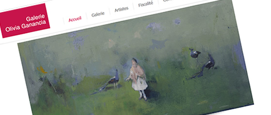 Mehrsprachige dynamische Homepage für das Unternehmen. Galerie für Zeitgenössische Kunst Olivia Ganancia in Paris